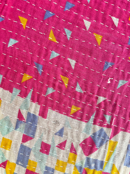 Vintage Indian Reversible Kantha Throw (Number 66)