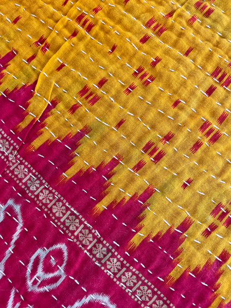 Vintage Indian Reversible Kantha Throw (Number 71) • NEW