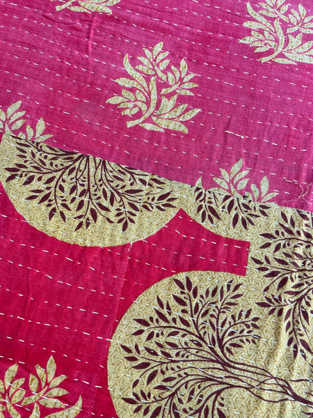 Vintage Indian Reversible Kantha Throw (Number 72) • NEW