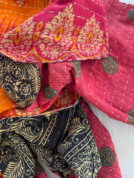 Vintage Indian Reversible Kantha Throw (Number 73) • NEW