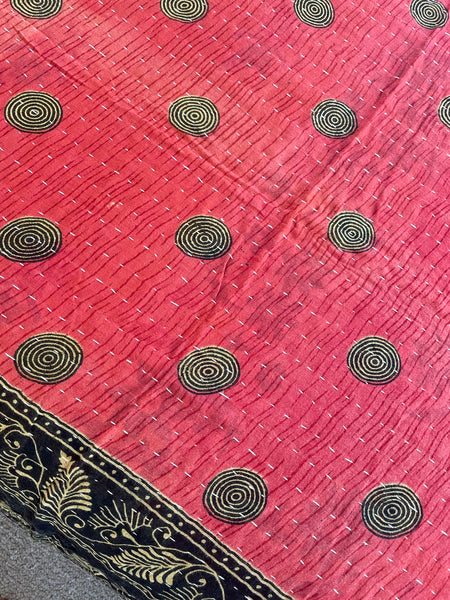 Vintage Indian Reversible Kantha Throw (Number 73) • NEW