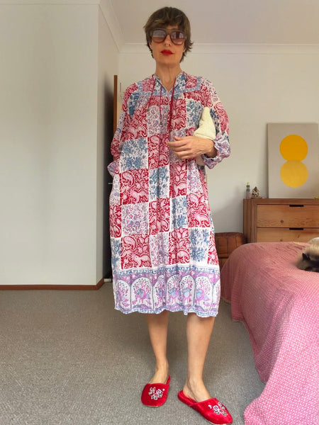 Pre-Loved Vintage Indian Cotton Dress • Size 10