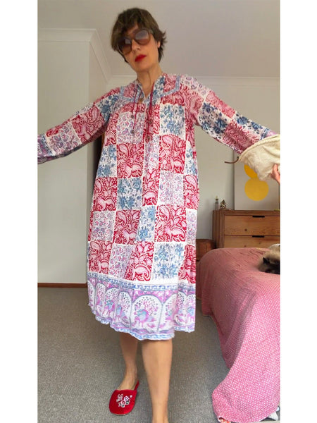 Pre-Loved Vintage Indian Cotton Dress • Size 10