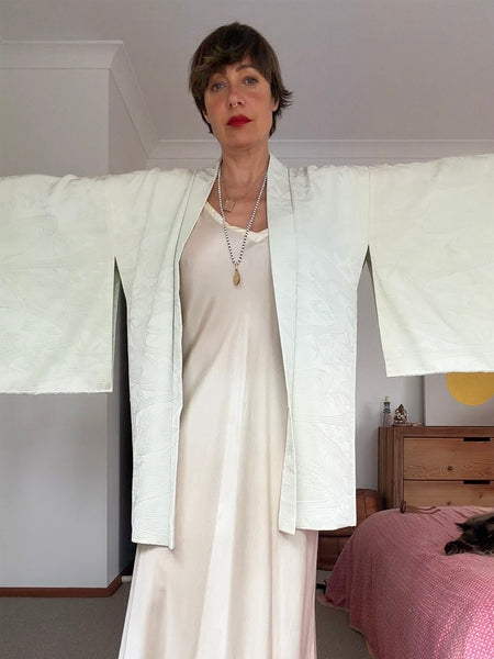 Pre-Loved Vintage Japanese Silk Kimono • (Size S/M)