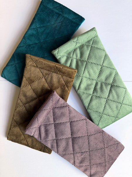 Quilted Glasses Case (Walnut) • NEW