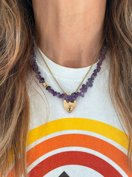 The Surfer Boy Necklace (Amethyst)