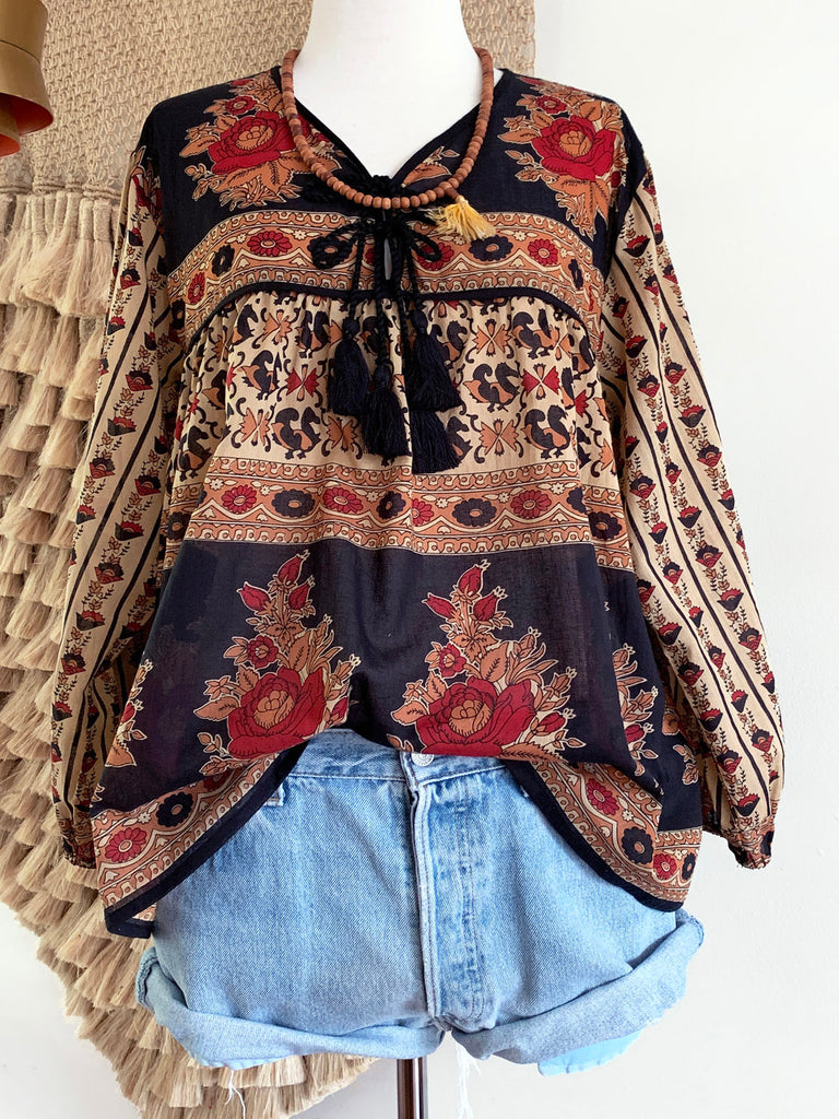 Chowchilla Vintage Indian GYPSET Blouse • "Anouk" • BACK IN STOCK