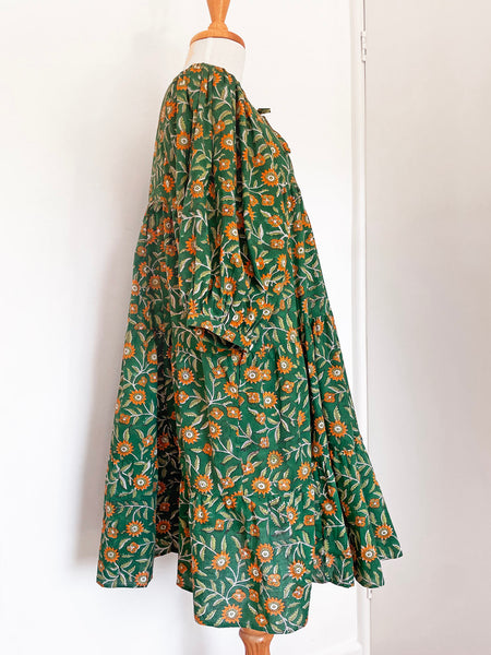 Chowchilla Vintage ARKIE Dress (Midi) • "Emerald Garden" • NEW