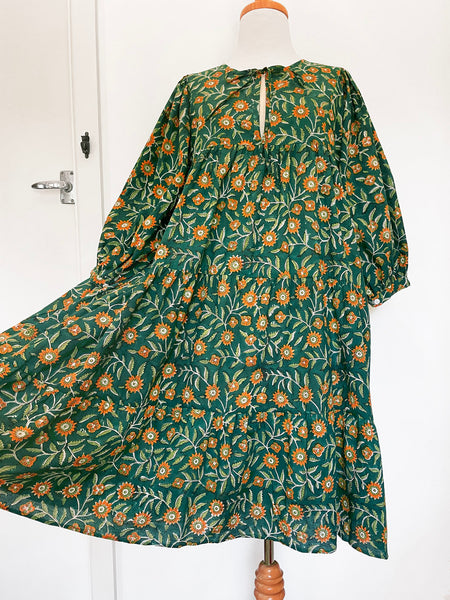 Chowchilla Vintage ARKIE Dress (Midi) • "Emerald Garden" • NEW