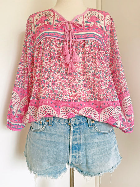 Chowchilla Vintage Indian GYPSET Blouse • "Tulsi" • BACK IN STOCK