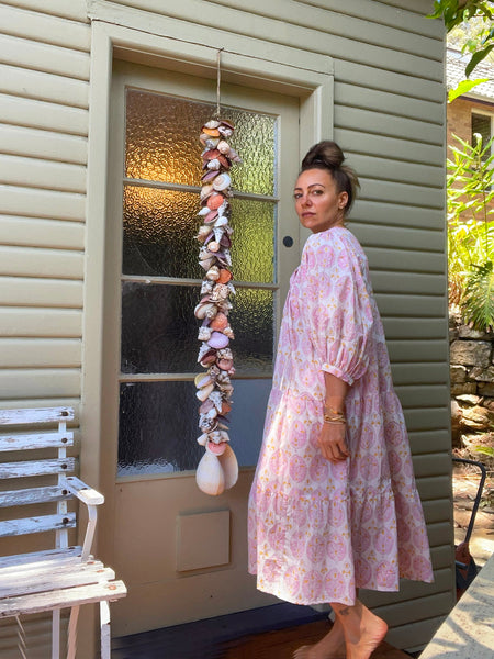 Chowchilla Vintage Tiered ARKIE Dress (Long) • "Lotus Bazaar" • NEW