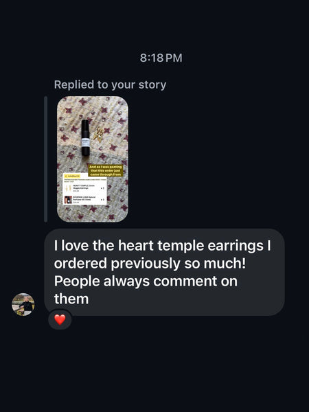 HEART TEMPLE Zircon Huggie Earrings
