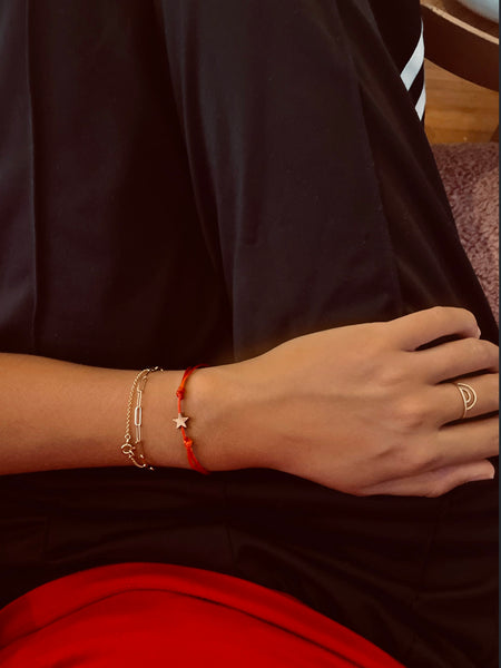 MAKE A WISH Cord Bracelet (Red) • NEW