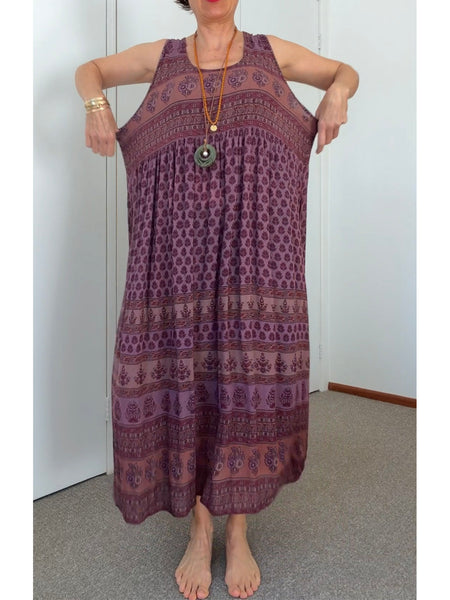 Pre-Loved Indian Rayon Sundress • Size XL