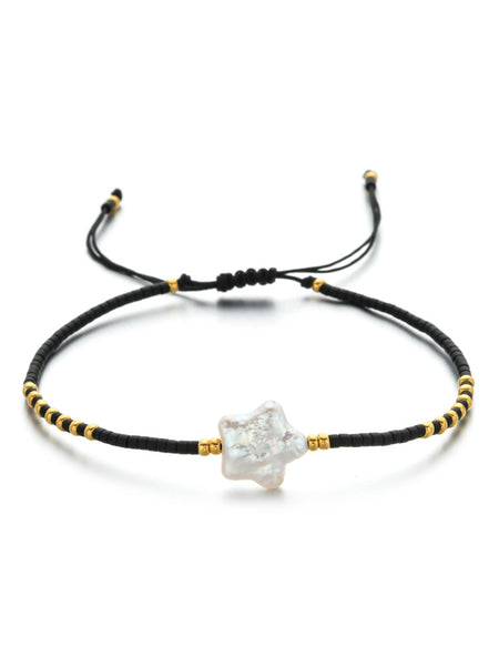 STARSTRUCK Bead + Pearl Bracelet (Onyx)