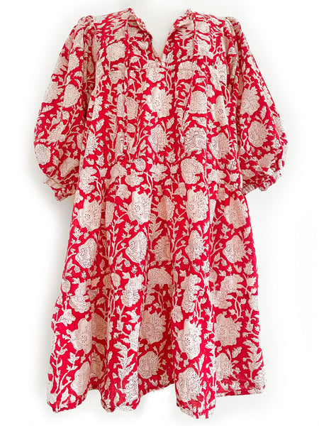 Chowchilla Vintage Arkie MINI Dress "Crimson Vine" • LAST ONE (Size M)
