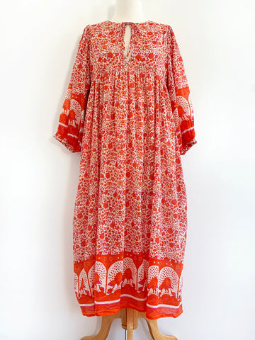 Chowchilla Vintage Arkie Dress "Tangerine"