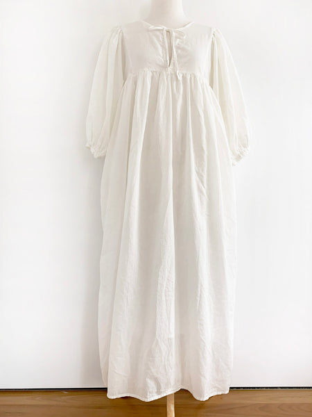 Chowchilla Vintage Arkie Dress "White Cotton Voile"