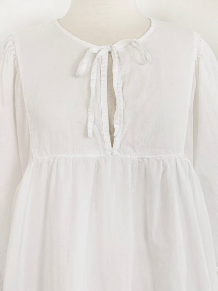 Chowchilla Vintage Arkie MINI Dress "White Cotton Voile" • LAST ONE (Size XS)