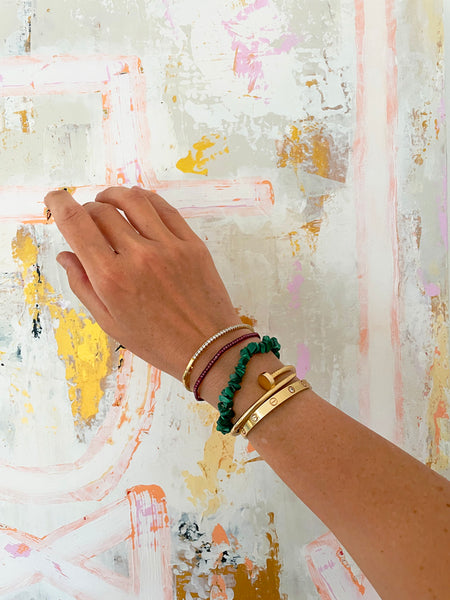 MALACHITE Cleansing Crystal Chip Bracelet