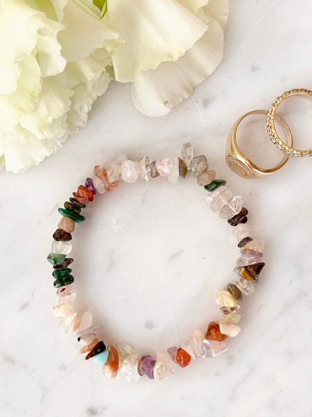 EARTH ANGEL Cleansing Crystal Chip Bracelet • BACK IN STOCK