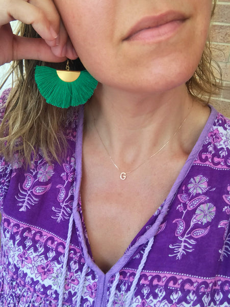 Fanfare Tassel Earrings (Emerald)