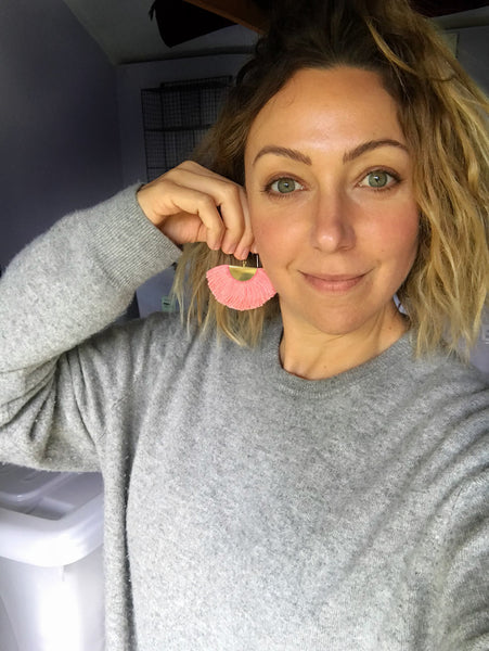 Fanfare Tassel Earrings (Flamingo)