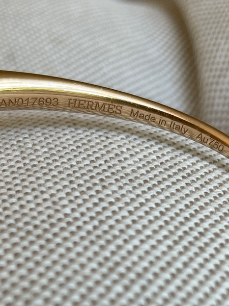 HERMES 18k Rose Gold Filet d'Or Bracelet