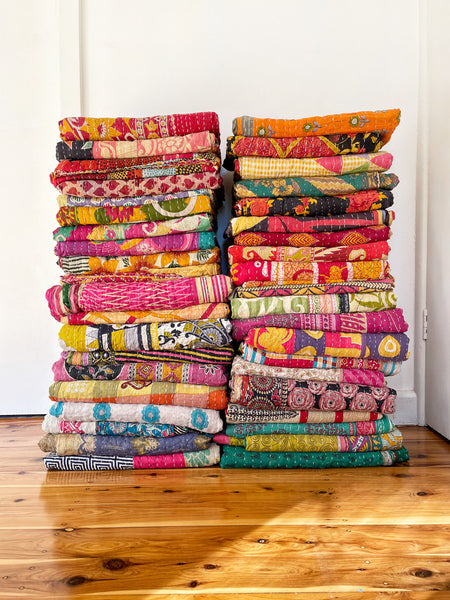 Vintage Indian Reversible Kantha Throw (Number 28)
