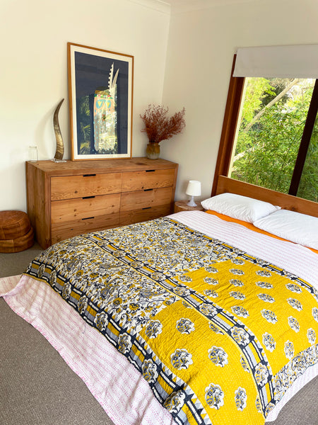 Vintage Indian Reversible Kantha Throw (Number 27)