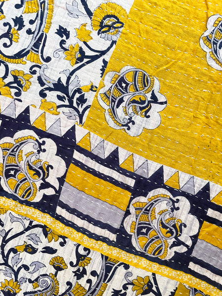 Vintage Indian Reversible Kantha Throw (Number 27)