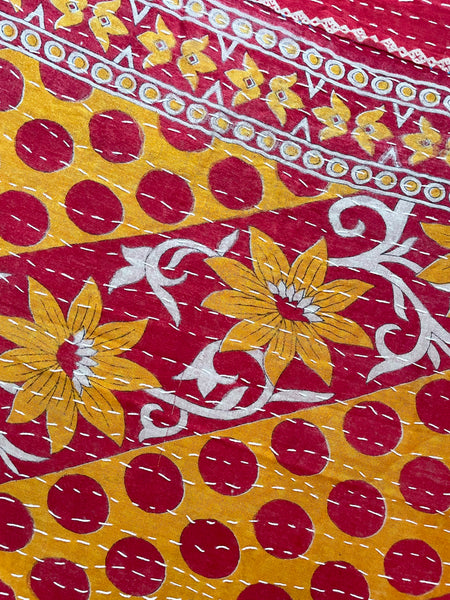 Vintage Indian Reversible Kantha Throw (Number 39)