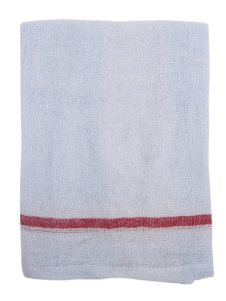 Indian Cotton Dish Cloth/Napkin (Pale Lavender/Dark Red) • 85x50cm