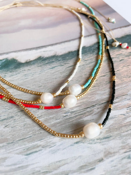 LEILANI Freshwater Pearl Choker (White/Gold)