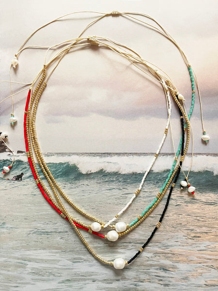 LEILANI Freshwater Pearl Choker (White/Gold)