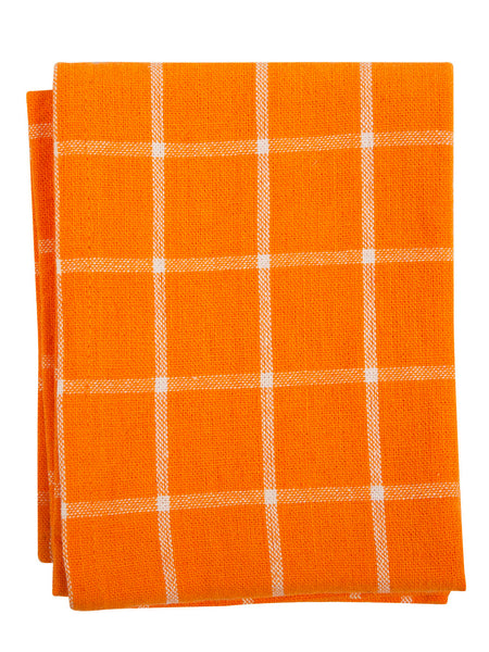 Indian Cotton Dish Cloth/Napkin (Orange/White) • 67x50cm