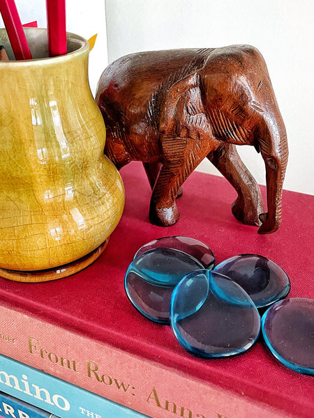 Palm Stone Crystal (Blue Obsidian)