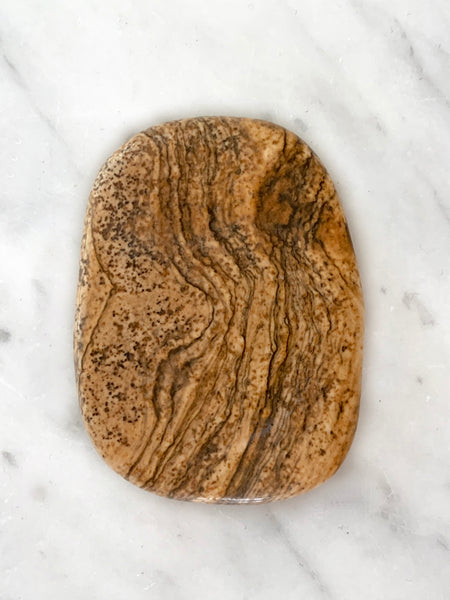 Palm Stone Crystal (Picture Jasper)