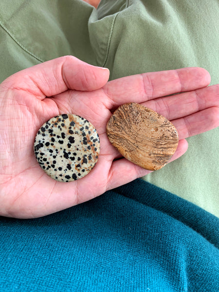 Palm Stone Crystal (Picture Jasper)