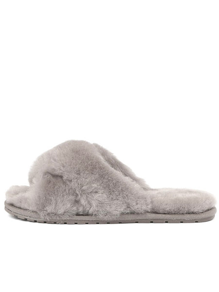 Shearling Mayberry Slides (Dove Grey)
