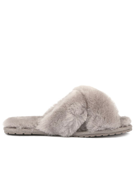 Shearling Mayberry Slides (Dove Grey)