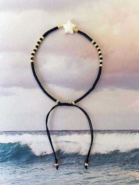 STARSTRUCK Bead + Pearl Bracelet (Onyx)