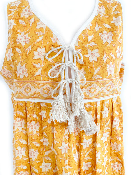 Chowchilla Vintage SLEEVELESS Indian Gypset Dress "Margot"