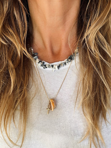The Surfer Boy Necklace (Dendritic Agate)