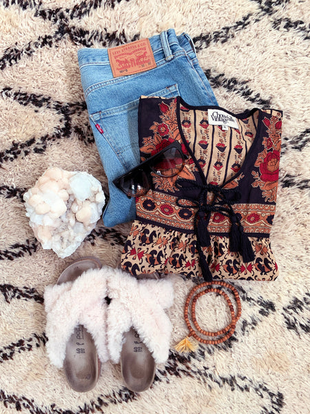 Chowchilla Vintage Indian GYPSET Blouse • "Anouk" • BACK IN STOCK