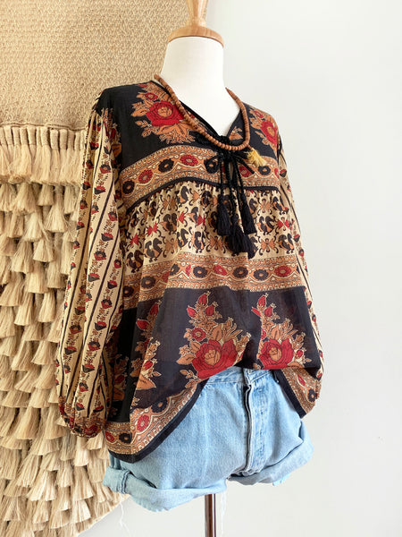 Chowchilla Vintage Indian GYPSET Blouse • "Anouk" • BACK IN STOCK