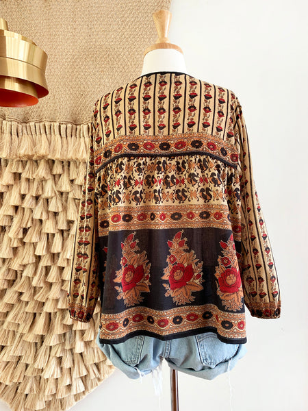 Chowchilla Vintage Indian GYPSET Blouse • "Anouk" • BACK IN STOCK
