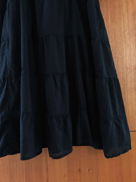 Chowchilla Vintage Tiered Prairie Dress "Black" • LAST ONE (Size M)