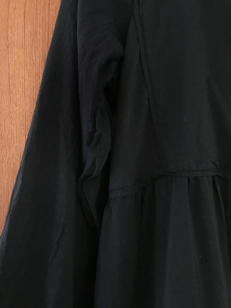 Chowchilla Vintage Tiered Prairie Dress "Black" • LAST ONE (Size M)