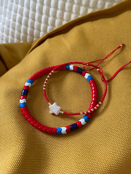 YUKI Herringbone Enamel Bracelet (Cherokee)
